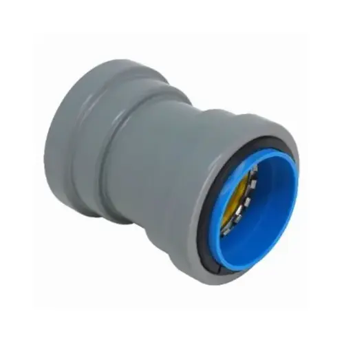 SIMPush Conduit Coupling, 3/4 in Push-In, 1.65 in Dia, 2.43 in L, PVC SIMPush Conduit Coupling, 3/4 in Push-In, 1.65 in Dia, 2.43 in L, PVC