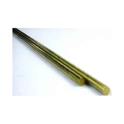 Decorative Metal Rod, 3/32 in Dia, 36 in L, 260 Brass, 260 Grade