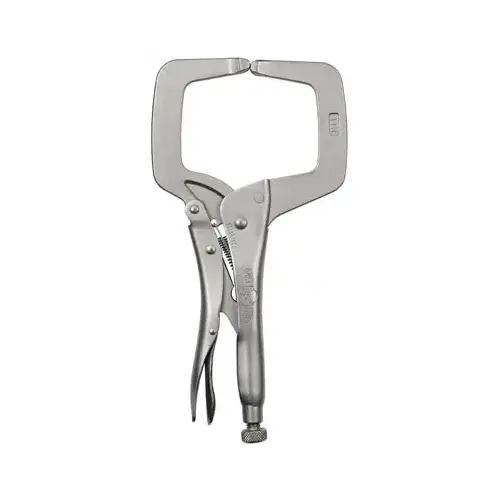 C-Clamp, 4 in Max Opening Size, Steel Body Silver C-Clamp, 4 in Max Opening Size, Steel Body Silver