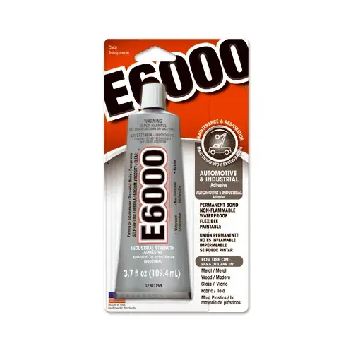 E6000 Industrial Adhesive, Clear, 3.7 oz.