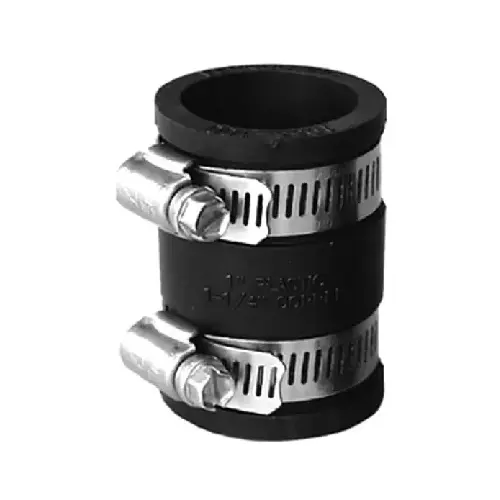 Flexible Coupling, 3/4 in, PVC, SCH 40 Schedule, 4.3 psi Pressure