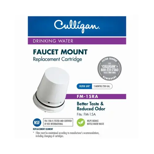 Faucet Mount Water 200 Gal. Filter Cartridge White Faucet Mount Water 200 Gal. Filter Cartridge White