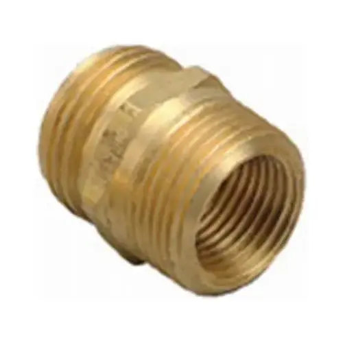 Hose to Pipe Adapter, 3/4 x 3/4 x 1/2 in, MHT x MNPT x FNPT, Brass - pack of 12 Hose to Pipe Adapter, 3/4 x 3/4 x 1/2 in, MHT x MNPT x FNPT, Brass - pack of 12
