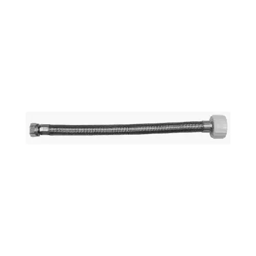 Toilet Supply Line 3/8" Compression X 7/8" D Ballcock 9" Braided Stainless Steel