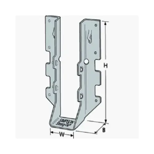Joist Hanger, 6-5/8 in H, 1-3/4 in D, 1-9/16 in W, Steel, ZMAX, Face Mounting Joist Hanger, 6-5/8 in H, 1-3/4 in D, 1-9/16 in W, Steel, ZMAX, Face Mounting