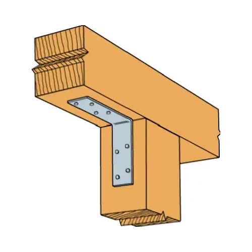 Angle, 4-3/8 in W, 4-9/16 in D, 1-1/2 in H, Steel, Galvanized Angle, 4-3/8 in W, 4-9/16 in D, 1-1/2 in H, Steel, Galvanized
