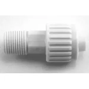Flair-It 16852 Tube to Pipe Adapter, 1/2 x 3/8 in, PEX x MPT, Polyoxymethylene, White