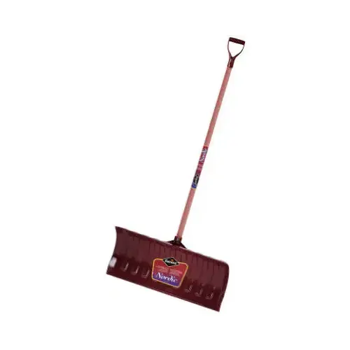 Nordic Poly Snow Pusher With Hardwood D-Handle, 26 In.