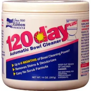 BLUE RIBBON PRODUCTS INC 02001 Automatic Toilet Bowl Cleaner 120 Day Clean Scent 14 oz Powder
