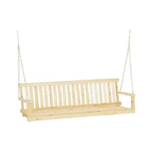 Porch Swing Jennings 2 Person Brown Wood Traditional Porch Swing Jennings 2 Person Brown Wood Traditional