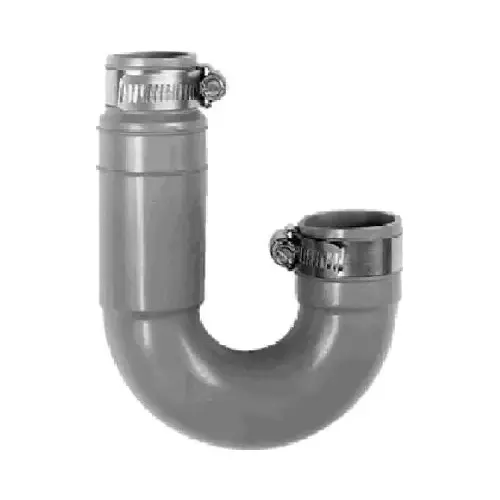 Flexible Qwik Trap, 1-1/4 x 1-1/2 in, PVC, Black, 4.3 psi Pressure