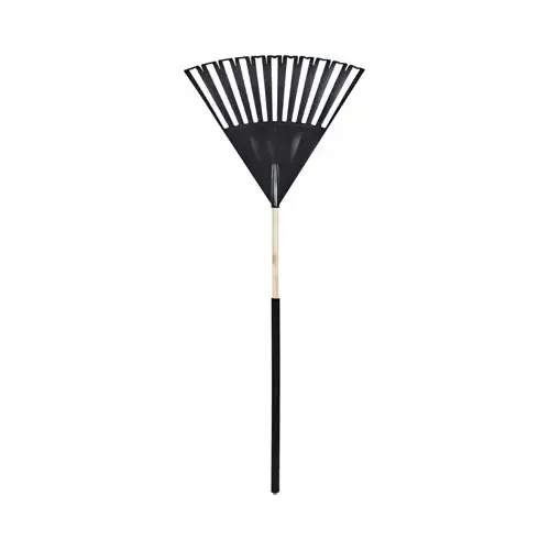CLOG FREE Leaf Rake, Poly Tine, 15-Tine, Hardwood Handle, 48 in L Handle CLOG FREE Leaf Rake, Poly Tine, 15-Tine, Hardwood Handle, 48 in L Handle