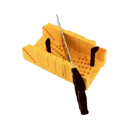 Saw with Deluxe Miter Box, 14 in L, Polypropylene