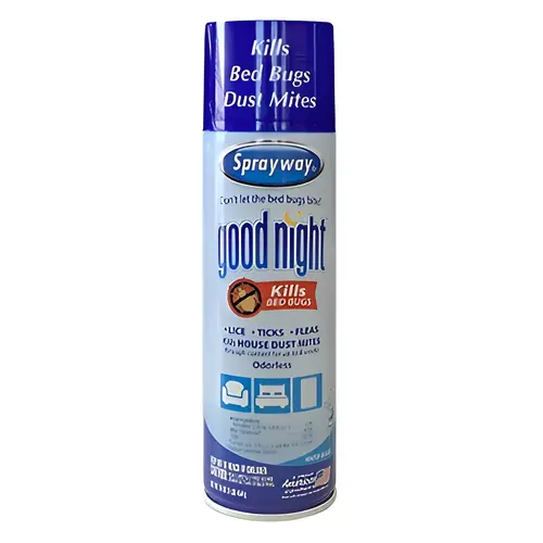 Dust Mite And Bed Bug Spray Canister, 16 Oz. Container Size, Ready To Use Liquid, Aerosol Spray Application, Epa Registered
