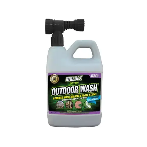 Non-Bleach Outdoor Wash, 32 oz, Liquid, Mild, Opaque White Non-Bleach Outdoor Wash, 32 oz, Liquid, Mild, Opaque White