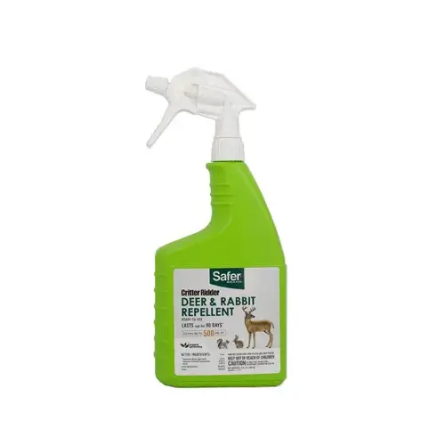 Critter Ridder Deer and Rabbit Repellent, Ready-to-Use, Repels: Deer, Rabbits, Squirrels Yellowish Brown Critter Ridder Deer and Rabbit Repellent, Ready-to-Use, Repels: Deer, Rabbits, Squirrels Yellowish Brown