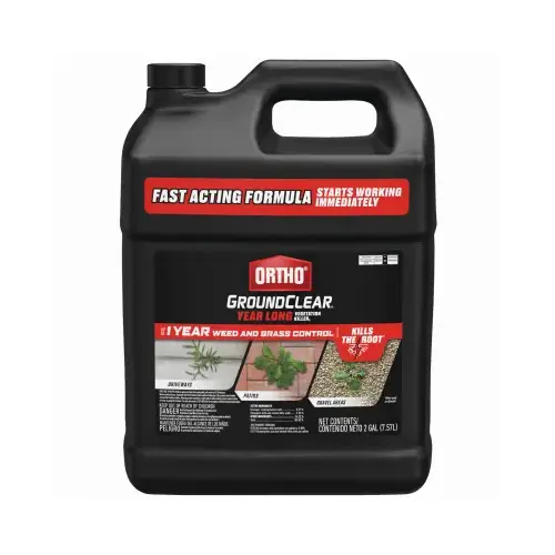 GroundClear Year Long Concentrate Vegetation Killer, Liquid, Clear Light Green, 2 gal Bottle