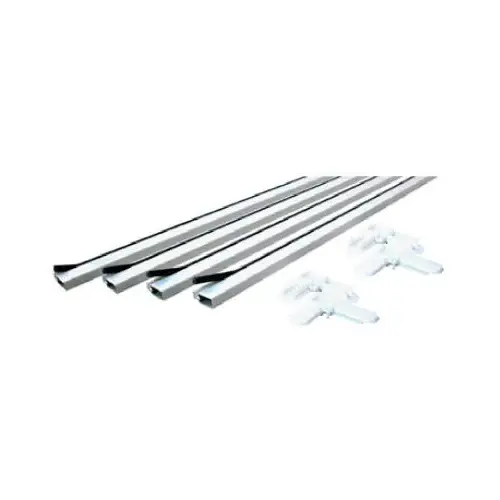 Screen Frame Kit, 5 ft L x 3/4 in W Dimensions, Aluminum, White, Painted, 10-Piece Screen Frame Kit, 5 ft L x 3/4 in W Dimensions, Aluminum, White, Painted, 10-Piece