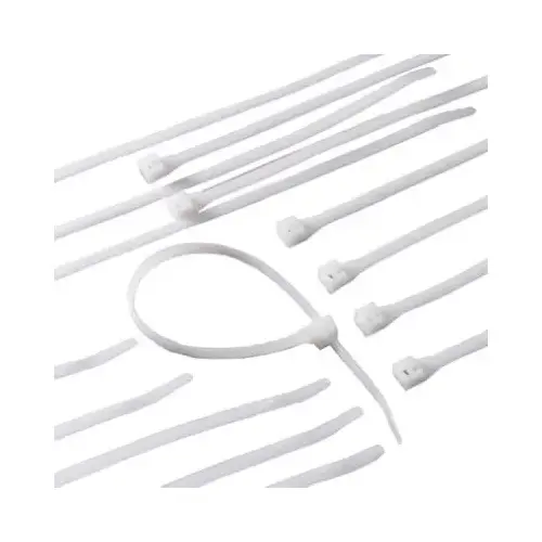 Cable Tie, Double-Lock Locking, Nylon, Natural - pack of 100