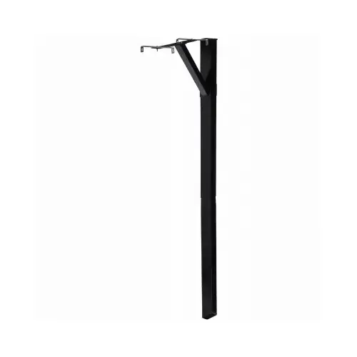 Mailbox Post 59.9" Powder Coated Black Steel Powder Coated Mailbox Post 59.9" Powder Coated Black Steel Powder Coated