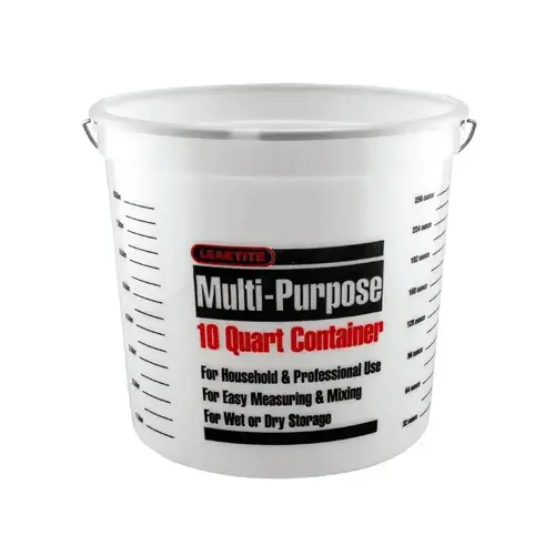 Multi Purpose Paint Pail, Clear, 10 Qt. White