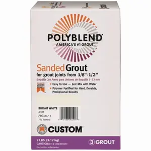 CUSTOM BUILDING PRODUCTS, INC. PBG607-4 Grout Polyblend Indoor and Outdoor Charcoal 7 lb Charcoal