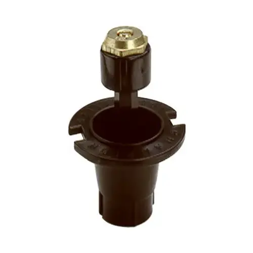 Champion 1.25 In. Half Circle Deluxe Plastic Pop-Up Sprinkler with Brass Nozzle Black