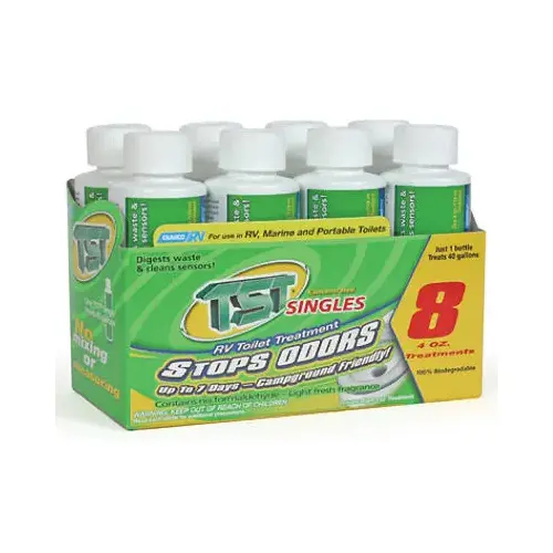 RV Toilet Treatment, 4 oz Bottle, Liquid, Fresh Fragrance Transparent Green - pack of 8 RV Toilet Treatment, 4 oz Bottle, Liquid, Fresh Fragrance Transparent Green - pack of 8