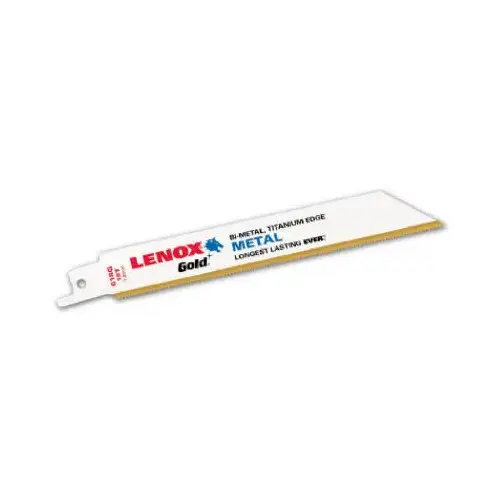 Gold Reciprocating Saw Blade, 3/4 in W, 6 in L, 14 TPI Titanium - pack of 5