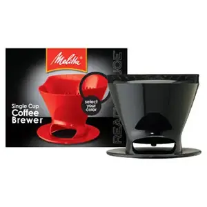 Melitta 64007 Pour-Over Coffee Brewer Ready Set Joe 1 cups Black Black