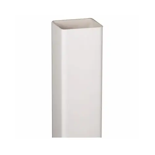 Downspout 2" H X 2" W X 120" L White Vinyl U White