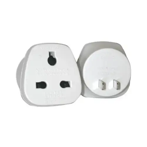 Travel Smart 3-Blade Combination UK Plug Adapter, North America/South America/Caribbean/Japan White