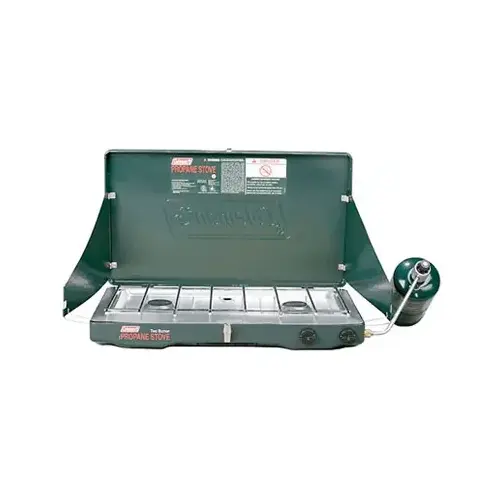 PerfectFlow 2-Burner Propane Camp Stove Green PerfectFlow 2-Burner Propane Camp Stove Green
