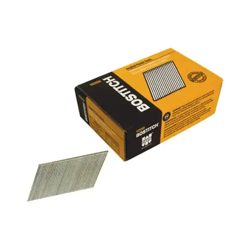 Finish Nail, 2-1/4 in L, 15 Gauge, Galvanized Steel, Coated, Round Head, Smooth Shank - pack of 3600 Finish Nail, 2-1/4 in L, 15 Gauge, Galvanized Steel, Coated, Round Head, Smooth Shank - pack of 3600