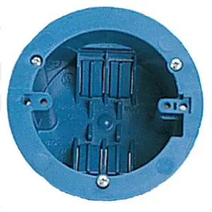 Carlon B618RR Ceiling Box, 4-1/4 in W, 4-1/4 in D, 2-5/8 in H, 1 -Gang, Polycarbonate, Blue