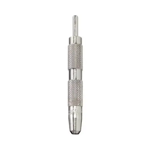 Jiffy Series Self-Center Punch, 3/8 in Tip, 2-1/2 in L, Steel Silver