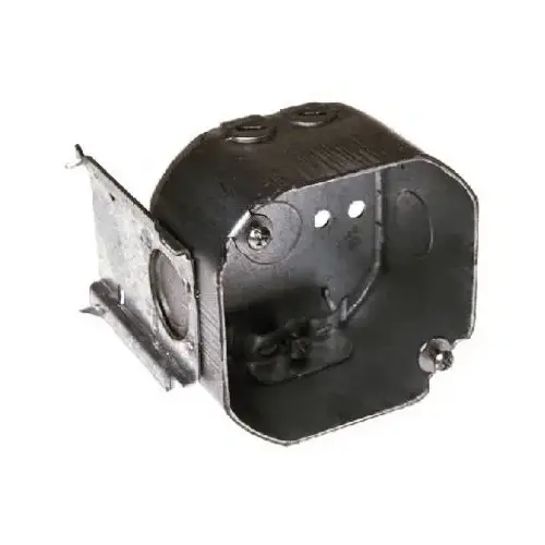 Electrical Box, 3-5/8 in OAW, 2-1/8 in OAD, 4-3/8 in OAH, 7 -Knockout, Steel Housing Material, Gray Electrical Box, 3-5/8 in OAW, 2-1/8 in OAD, 4-3/8 in OAH, 7 -Knockout, Steel Housing Material, Gray