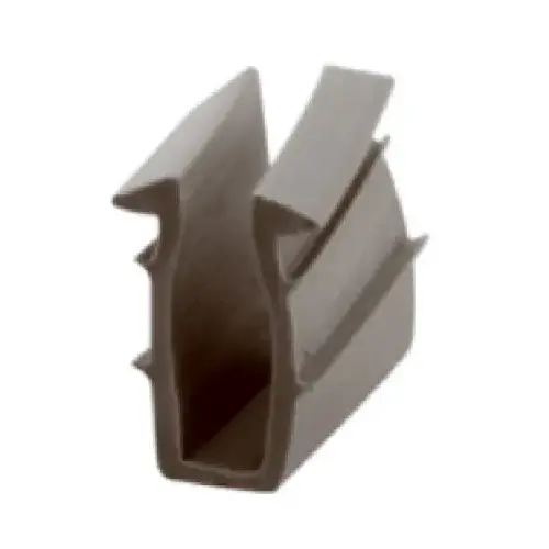 Glass Glazing Channel, 0.225 in W, 200 ft L, Vinyl, Gray