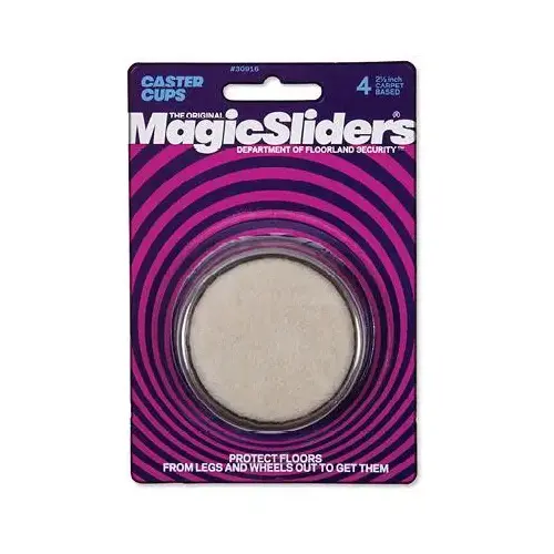 Caster Cups Carpet Based Oatmeal Round 2-1/2" W X 2-1/2" L Oatmeal - pack of 4 Caster Cups Carpet Based Oatmeal Round 2-1/2" W X 2-1/2" L Oatmeal - pack of 4