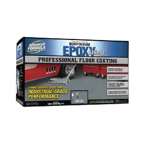 EPOXYSHIELD Floor Coating Kit, Semi-Gloss, Dark Gray, Liquid - pack of 2 EPOXYSHIELD Floor Coating Kit, Semi-Gloss, Dark Gray, Liquid - pack of 2