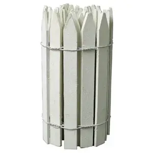 Greenes RC24W 16 In. H x 12 Ft. L Wood Decorative Border Fence White