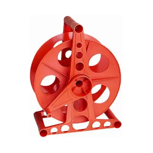 150 Ft. of 16/3 Cord Capacity Plastic Cord Reel with Stand Orange
