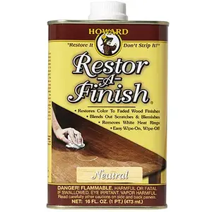 Howard RF1016 Restor-A-Finish Wood Restorer, Liquid, 16 oz, Can Neutral