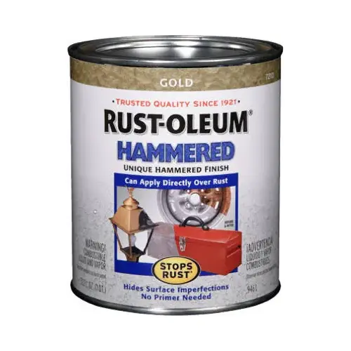 Protective Paint Stops Rust Hammered Gold Rush 1 qt Gold Rush Protective Paint Stops Rust Hammered Gold Rush 1 qt Gold Rush