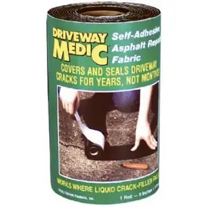 Driveway Medic 609MD 6 In. x 9 Ft. Asphalt Repair Fabric Black
