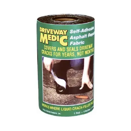 6 In. x 9 Ft. Asphalt Repair Fabric Black