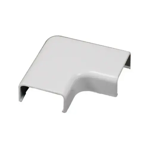 Wireway Elbow, Flat, Plastic, White Wireway Elbow, Flat, Plastic, White