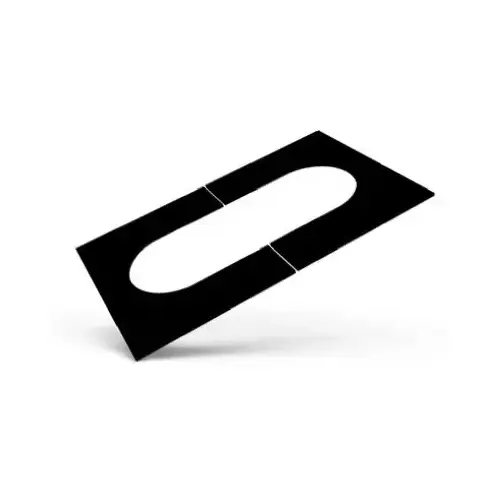 Adjustable Pitch Ceiling Plate, 6 in Pipe, Black, Matte