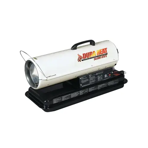 Forced Air Heater, 50,000 BTU, Multi-Fuel, White Forced Air Heater, 50,000 BTU, Multi-Fuel, White
