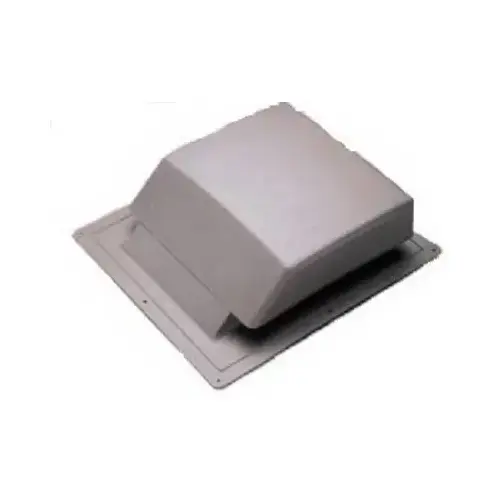 Slant-Back Roof Vent, Weatherwood Plastic, 61-Sq. In. Gray